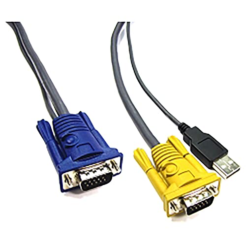 BeMatik - Spezielle Kabel 2 in 1 VGA/USB 3m (HD15M/HD15M + AM) von BEMATIK.COM