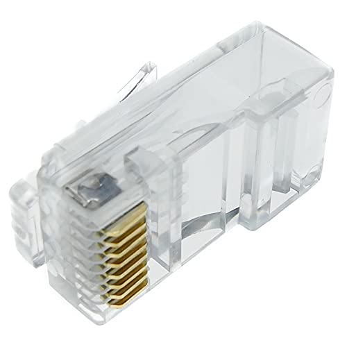 BeMatik - UTP Anschluss Cat.6 RJ45 männlich Kabel quetschen 100-pack von BEMATIK.COM