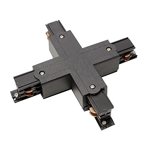 Cablematic - Union Spleiß Quad Rail-Deckenleuchte 3-Schiene über schwarz von Cablematic