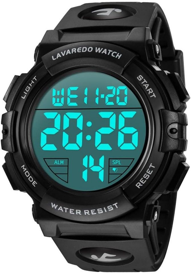 BEN NEVIS Digital 5 ATM wasserdichte Uhr mit Alarm Kalender Stoßfest Stoppuhr Watch, Funktionalität Präzise Quarzwerk aus Japan für eine exakte Zeitmessung von BEN NEVIS