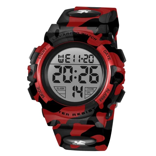 BEN NEVIS Digital Uhren für Kinder Jungen - 50 M Wasserdicht Sports Outdoor Digitaluhr Kinder Silikon Armbanduhr mit Wecker/Stoppuhr/LED-Licht/Stoßfest/Datum,Elektronische Kinderuhren Blau von BEN NEVIS