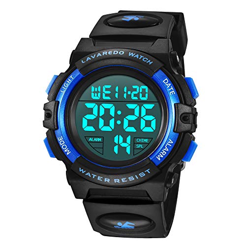 BEN NEVIS Digital Uhren für Kinder Jungen - 50 M Wasserdicht Sports Outdoor Silikon Armbanduhr mit Wecker/Stoppuhr/LED-Licht/Stoßfest/Datum,Elektronische Kinderuhren Blau von BEN NEVIS