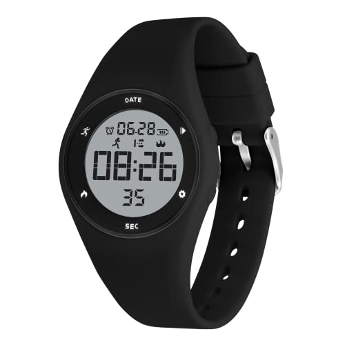 BEN NEVIS Digitale Fitnessuhr mit Schrittzähler, Vibration, Alarm, Entfernung, Stoppuhr und Übung, wasserdicht, wiederaufladbar, aus Silikon, für Jugendliche und Kinder BEN NEVIS Digitale Fitnessuhr mit Schrittzähler, Vibration, Alarm, Entfernung, Stoppuhr und Übung, wasserdicht, wiederaufladbar, aus Silikon, für Jugendliche und Kinder von BEN NEVIS