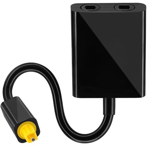 BENACES Digitaler Glasfaser-Adapter, Stecker auf Buchse, 1 Eingang, 2 Ausgänge, Audio-Splitterkabel, Konverter, Toslink für DVD-Player, Heimkino BENACES Digitaler Glasfaser-Adapter, Stecker auf Buchse, 1 Eingang, 2 Ausgänge, Audio-Splitterkabel, Konverter, Toslink für DVD-Player, Heimkino von BENACES