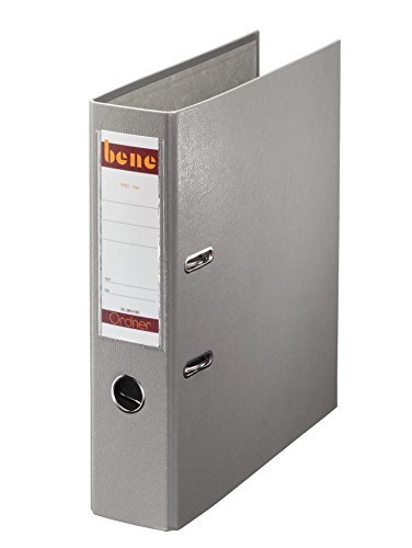 Bene 291400GR Ordner Standard A4 grau, 5 Stück von BENE