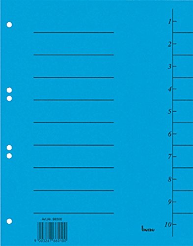 Bene 98300 Trennblätter, A4, Inhalt 50 stück, blau von BENE
