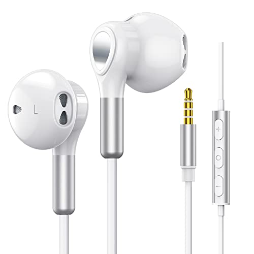 Kopfhörer mit Kabel, In Ear Kabel Kopfhörer Ohrhörer, in Ear Kopfhörer 3.5mm Klinke, Kabel Kopfhörer mit Mikrofon und Lautstärkeregler für iPhone, Samsung, Android, iPad, MP3, usw 3,5mm Audiogeräte von BENEWY