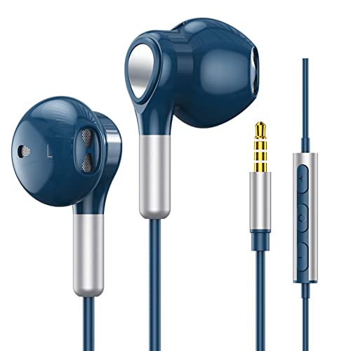 Kopfhörer mit Kabel, In Ear Kabel Kopfhörer Ohrhörer, in Ear Kopfhörer 3.5mm Klinke, Kabel Kopfhörer mit Mikrofon und Lautstärkeregler für iPhone, Samsung, Android, iPad, MP3, usw 3,5mm Audiogeräte von BENEWY