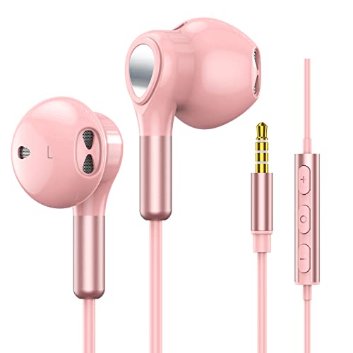 Kopfhörer mit Kabel, In Ear Kabel Kopfhörer Ohrhörer, in Ear Kopfhörer 3.5mm Klinke, Kabel Kopfhörer mit Mikrofon und Lautstärkeregler für iPhone, Samsung, Android, iPad, MP3, usw 3,5mm Audiogeräte von BENEWY