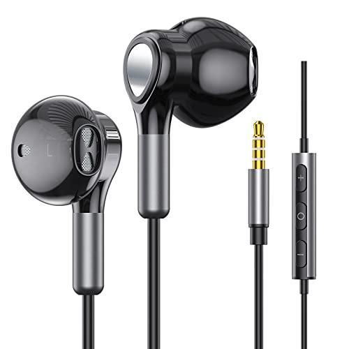 Kopfhörer mit Kabel, In Ear Kabel Kopfhörer Ohrhörer, in Ear Kopfhörer 3.5mm Klinke, Kabel Kopfhörer mit Mikrofon und Lautstärkeregler für iPhone, Samsung, Android, iPad, MP3, usw 3,5mm Audiogeräte von BENEWY