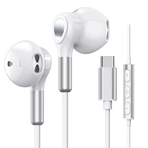 USB C Kopfhörer für Samsung Galaxy S23 Ultra S22 S21 FE S20 A53 A54 USB C Kopfhörer mit Mikrofon In-Ear Kopfhörer mit Kabel Ohrhörer USB Typ C Kopfhörer für iPad Pro 2022 iPad Air 5/4/Mini 6, Pixel 7 von BENEWY