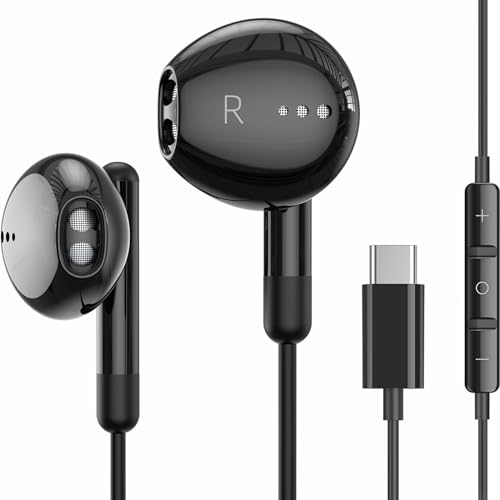 USB C Kopfhörer für iPhone 15 Pro Max 15 Plus iPad Pro In-Ear Kopfhörer mit Kabel USB C, Mikrofon, Lautstärkeregler für Samsung S23 S22 S21 S20 A53 A54 A34 Google Pixel 8 7 6A 5 4 OnePlus 10 9 Huawei von BENEWY