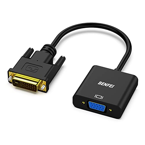 BENFEI Aktiv DVI-D 24+1 auf VGA Adapter, Unidirektional DVI-D Computer auf VGA Monitor Konverter (Stecker auf Buchse) Full HD 1080p 60Hz für Computer Desktop Laptop PC Monitor Projektor HDTV von BENFEI