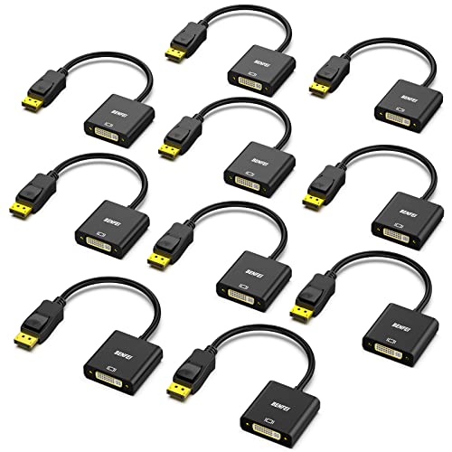 BENFEI DisplayPort auf DVI Konverter, 10 Stück, Vergoldet DP/Display Port zu DVI-D Kabel HDTV Adapter Konverter Männlich zu Weiblich BENFEI DisplayPort auf DVI Konverter, 10 Stück, Vergoldet DP/Display Port zu DVI-D Kabel HDTV Adapter Konverter Männlich zu Weiblich von BENFEI