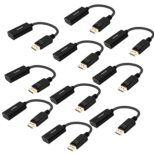 BENFEI DisplayPort auf HDMI Konverter, 10 Stück Vergoldet DP/Display Port to HDMI Kabel HDTV Adapter Konverter Male to Female mit Audio von BENFEI