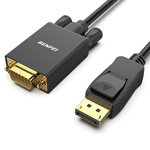 BENFEI DisplayPort auf VGA Kabel 4,5M, Unidirektional DP DisplayPort Computer to VGA Monitor 1080P Stecker zu Stecker Vergoldetes Kabel, kompatibel mit Lenovo Dell HP ASUS und anderen Marken von BENFEI