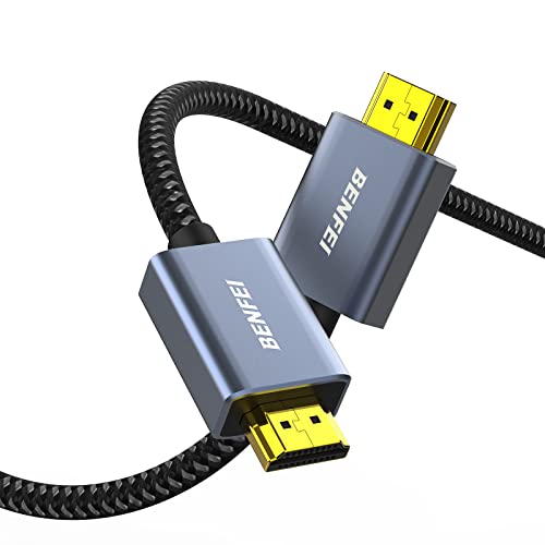 BENFEI HDMI-Kabel 4K@60Hz 1,8M HDMI 2.0-Kabel, Aluminiumhülle Nylon geflochten, 18Gbps, 4K HDR, 3D, 2160P, 1080P, Ethernet, Audio Return (ARC) Kompatibel mit UHD TV, Blu-ray, Xbox, PS4, PS3, PC von BENFEI