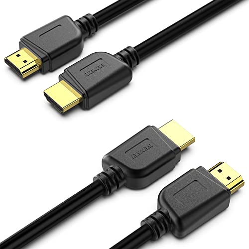 BENFEI HDMI-zu-HDMI-Kabel, 2er-Pack, 4K@60Hz High Speed 6ft HDMI 2.0-Kabel, 18 Gbit/s, 4K HDR, 3D, 2160P, 1080P, Ethernet, Audio Return (ARC) Kompatibel mit UHD-TV, Blu-ray, Xbox, PS4, PC von BENFEI