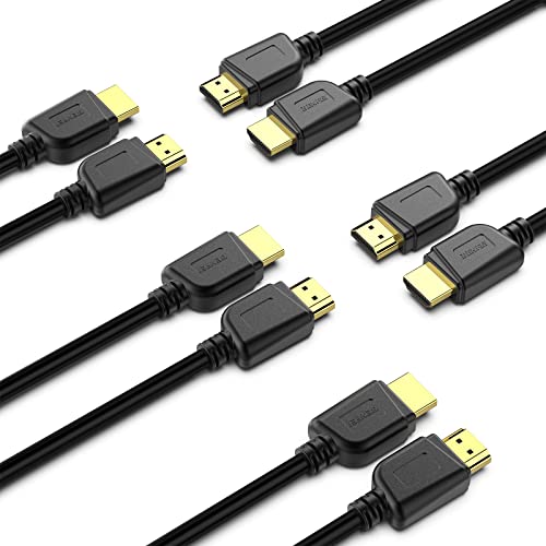 BENFEI HDMI-zu-HDMI-Kabel, 5er-Pack, 4K@60Hz High Speed 6ft HDMI 2.0-Kabel, 18 Gbit/s, 4K HDR, 3D, 2160P, 1080P, Ethernet, Audio Return (ARC) Kompatibel mit UHD-TV, Blu-ray, Xbox, PS4, PC von BENFEI
