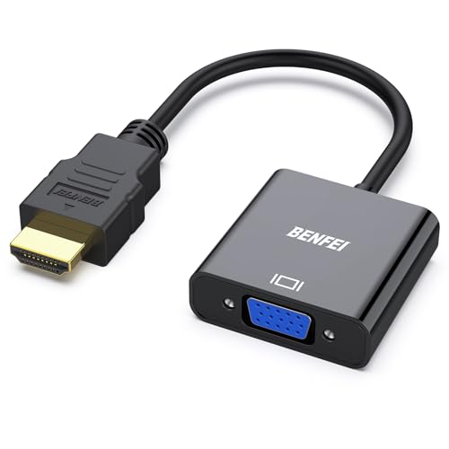 BENFEI HDMI zu VGA, Unidirektional HDMI-Computer zu VGA-Monitor Adapter (Stecker auf Buchse) für Computer Desktop Laptop PC Monitor Projektor HDTV Chromebook Raspberry Pi Roku Xbox und mehr von BENFEI