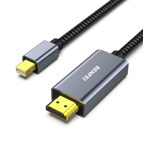 BENFEI Mini DisplayPort auf HDMI Kabel 1,8m 2 Stück [4K@30Hz, Aluminiumgehäuse, Nylongeflecht], Kompatibel mit MacBook Air/Pro Microsoft Surface Pro/Dock Monitor Projektor und mehr von BENFEI