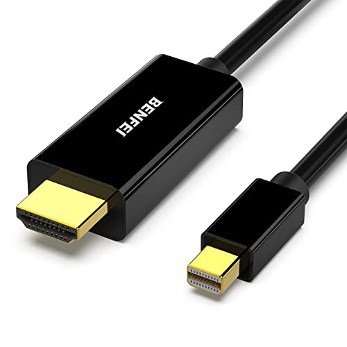 BENFEI Mini Displayport auf HDMI Kabel 0,9m, Vergoldet Thunderbolt auf HDMI Kabel, Geeignet für MacBook Air/Pro Surface Pro Usw. von BENFEI