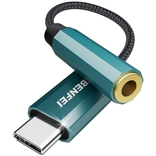 BENFEI USB C Klinke Adapter Aux USB C auf 3.5mm Kopfhörer Adapter mit DAC Chip kompatibel mit iphone15/15pro/15plus/15pro max, Galaxy S, iPad, P60/50/40/Mate 30, xiaomi usw von BENFEI