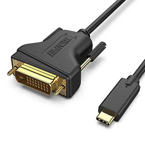 BENFEI USB C auf DVI Kabel 0,9m, USB Typ C [Thunderbolt 3/4] zu DVI Kabel Kompatibel für iPhone 15 Pro/Max MacBook Pro/Air 2023 iPad Pro iMac S23 XPS 17 usw von BENFEI