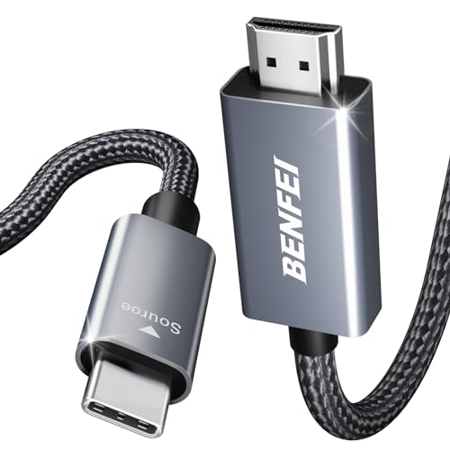 BENFEI USB C auf HDMI Kabel 3m(4K@60Hz, 2k@144Hz), USB Typ C auf HDMI [kompatibel Thunderbolt 3/4/5] für iPhone 15 Pro/Max MacBook Pro/Air 2023 iPad Pro iMac S23 XPS 17 usw von BENFEI