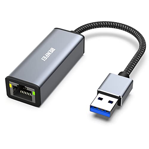 BENFEI USB Ethernet Adapter 1000Mbps, USB auf RJ45 Gigabit Ethernet LAN Netzwerkadapter Kompatibel für MacBook Surface Pro Notebook-PC mit Windows 11/10/8.1/8/7/XP/Vista, Mac OS von BENFEI