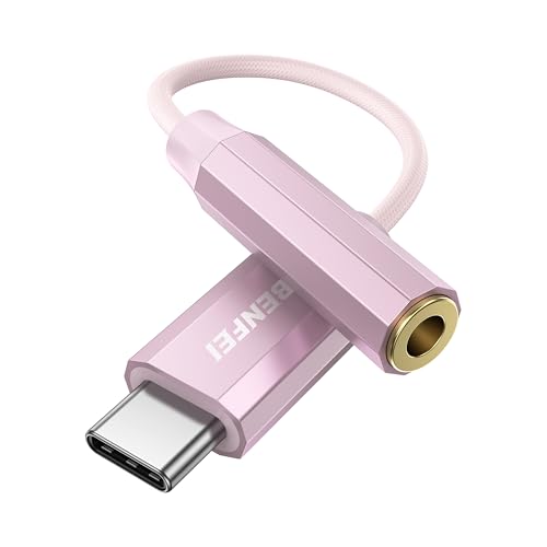 BENFEI USB Typ C auf 3.5mm Kopfhörer Jack Adapter, Audio USB C auf Aux Dongle Kabel mit DAC Chip kompatibel mit Samsung Galaxy S21 S20 Ultra S20+ Note 20 10 S10 S9 Plus, ipad Pro und mehr von BENFEI