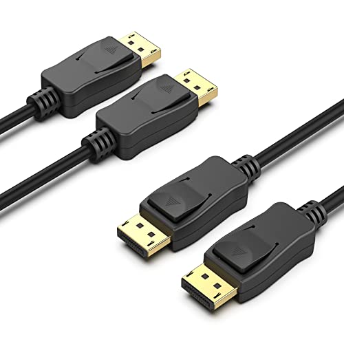 BENFEI [VESA zertifiziert] DisplayPort DP 1.2 Kabel 1,8M 4K, 2 Stück DisplayPort auf DisplayPort Kabel 4K@60Hz 2K@165Hz/144Hz/120Hz, geeignet für PC Monitor Gaming-Grafikkarte von BENFEI