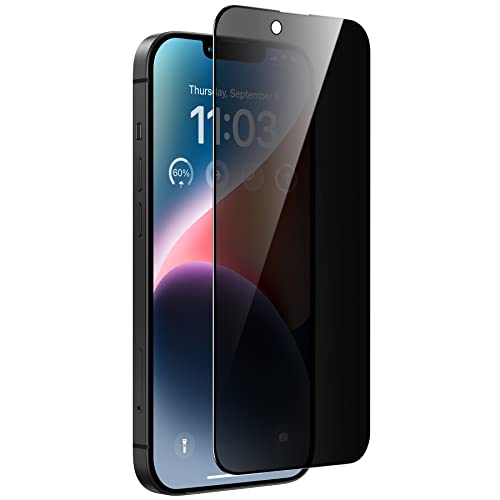 BENKS Privacy Schutzfolie für iPhone 14 Plus und iPhone 13 Pro Max 6,7",[1s Auto Dust-Elimination] 9H Härte Folie,Vollständige Abdeckung Anti-Spähen Privatsphäre Gehärtetem Blickschutzfolie von BENKS