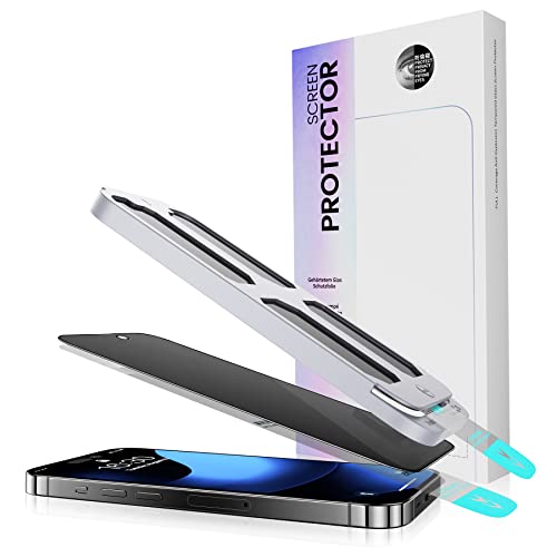 BENKS Panzer Schutz Glas für iPhone 13 Pro Max/14 Plus Sichtschutz, Anti-Spähen Privatsphäre 9H Härte Schutzfolie Displayschutz mit Schablone, 0.33mm Ultra-klar, Ultrabeständig 1 Stück von BENKS