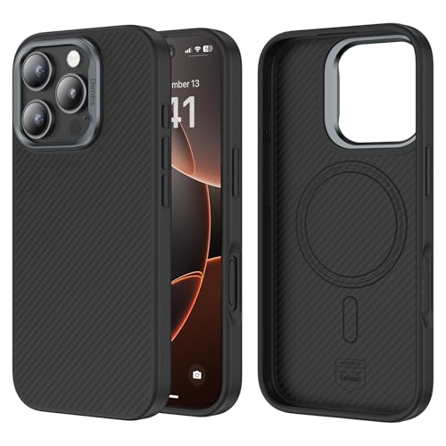 BENKS für iPhone 16 Pro Hülle Kompatibel mit Magsafe, Stoßfest Schutzhülle Dünne Handyhülle Hergestellt aus Dupont Kevlar 600D Aramidfaser mit Kameraschutz, Minimalismus Hülle für iPhone 16 Pro BENKS für iPhone 16 Pro Hülle Kompatibel mit Magsafe, Stoßfest Schutzhülle Dünne Handyhülle Hergestellt aus Dupont Kevlar 600D Aramidfaser mit Kameraschutz, Minimalismus Hülle für iPhone 16 Pro von BENKS