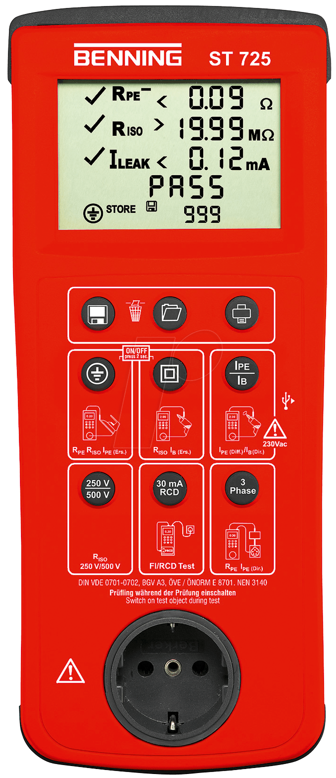 BENNING ST 725 - Gerätetester ST 725, DIN VDE 0701-0702 von BENNING