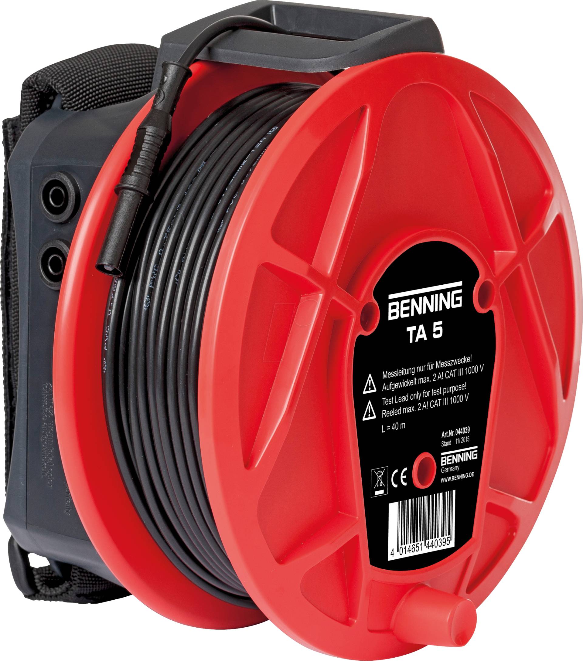 BENNING TA 5 - Kabelhaspel, Kabelrolle BENNING TA 5, 40 m, 4 mm Messleitung BENNING TA 5 - Kabelhaspel, Kabelrolle BENNING TA 5, 40 m, 4 mm Messleitung von BENNING