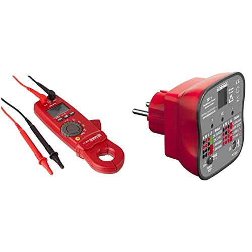 Benning 044067 cm 11 True RMS Milliampere-Stromzangen-Multimeter & SDT 1. Steckdosentester (Prüfung von Schutzkontaktsteckdosen, Prüfart 2-polig, Spannungsmessbereich 230 V AC, 17 mm) 20053 von BENNING