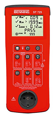 Benning 050316 ST 725 Gerätetester, Rot von BENNING