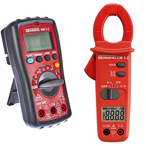 Benning MM 5-2 TRMS-Digital-Multimeter, 044071 & CM 1-2 Digital- Stromzangen-Multimeter 44062 von BENNING