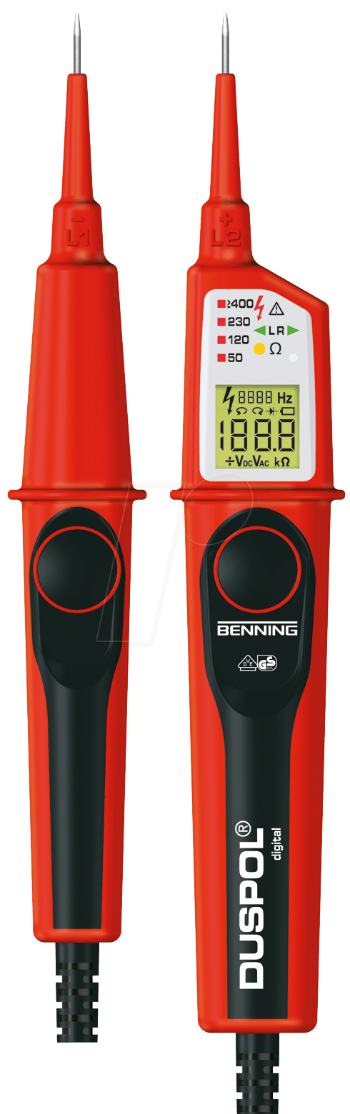 DUSPOL DIGITAL - Spannungsprüfer DUSPOL® digital, 1 - 1000 V AC, 1 - 1200 V DC von BENNING