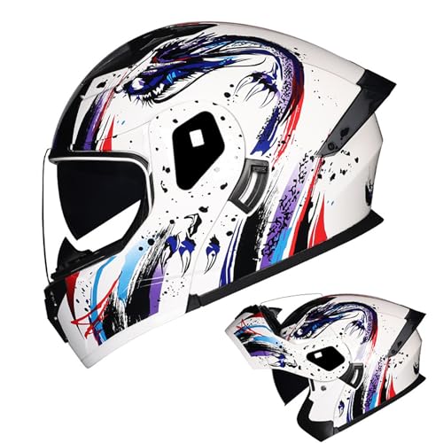 Integralhelm Für Motorradfahrer, Hochklappbarer Modularer Motorradhelm Mit Antibeschlag-Doppellinse, Vier-Jahreszeiten-Rennschutz, ECE-Geprüft A,XL=59-60CM Integralhelm Für Motorradfahrer, Hochklappbarer Modularer Motorradhelm Mit Antibeschlag-Doppellinse, Vier-Jahreszeiten-Rennschutz, ECE-Geprüft A,XL=59-60CM von BENSIMPB