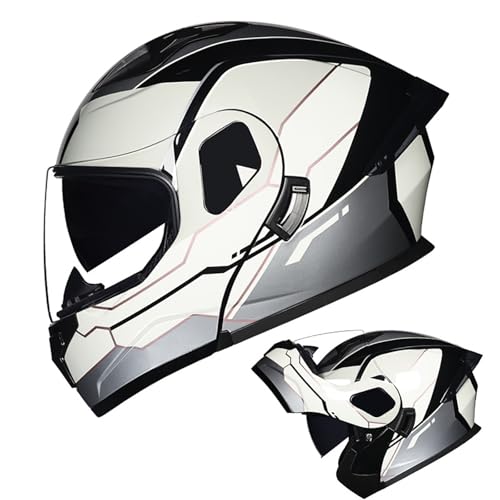 Integralhelm Für Motorradfahrer, Hochklappbarer Modularer Motorradhelm Mit Antibeschlag-Doppellinse, Vier-Jahreszeiten-Rennschutz, ECE-Geprüft E,XXL=61-62CM Integralhelm Für Motorradfahrer, Hochklappbarer Modularer Motorradhelm Mit Antibeschlag-Doppellinse, Vier-Jahreszeiten-Rennschutz, ECE-Geprüft E,XXL=61-62CM von BENSIMPB