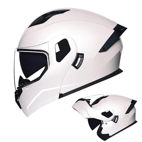 Integralhelm für Motorradfahrer, DOT/ECE-zugelassener Klapphelm für Motorradfahrer mit Antibeschlag-Doppelvisier für Damen, Herren und Erwachsene B,M=55-56CM Integralhelm für Motorradfahrer, DOT/ECE-zugelassener Klapphelm für Motorradfahrer mit Antibeschlag-Doppelvisier für Damen, Herren und Erwachsene B,M=55-56CM von BENSIMPB