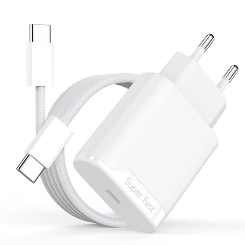 Ladekabel USB C für iPad, Ladegerät Netzteil für iPhone 15 Pro, 15 Pro Max, 15 Plus, 20W Schnellladegerät PD für iPhone Charger mit 1,5m Typ C Kabel von BENSN