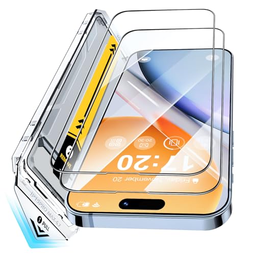 BENTIACC 9H+ Schutzfolie für iPhone 15 Pro Max, Auto-Installation für 15 Pro Max Displayschutz, Fingerabdruck-ID Schutzglas, Blasenfrei Bruchsicher Full Cover Displayfolie-2 Stück BENTIACC 9H+ Schutzfolie für iPhone 15 Pro Max, Auto-Installation für 15 Pro Max Displayschutz, Fingerabdruck-ID Schutzglas, Blasenfrei Bruchsicher Full Cover Displayfolie-2 Stück von BENTIACC