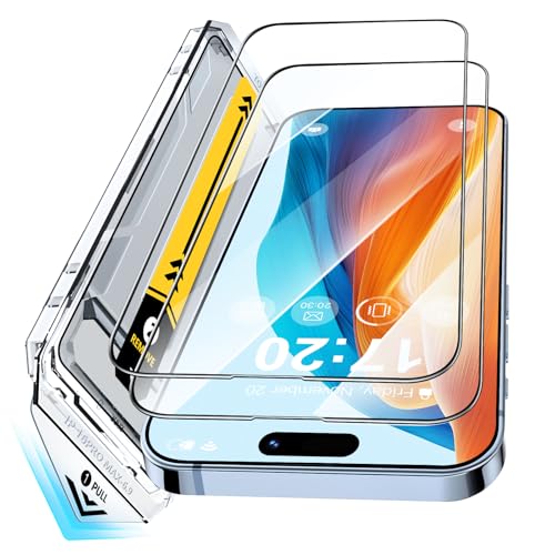 BENTIACC 9H+ Schutzfolie für iPhone 16 Pro Max, Auto-Installation für 16 Pro Max Displayschutz, Fingerabdruck-ID Schutzglas, Blasenfrei Bruchsicher Full Cover Displayfolie-2 Stück BENTIACC 9H+ Schutzfolie für iPhone 16 Pro Max, Auto-Installation für 16 Pro Max Displayschutz, Fingerabdruck-ID Schutzglas, Blasenfrei Bruchsicher Full Cover Displayfolie-2 Stück von BENTIACC