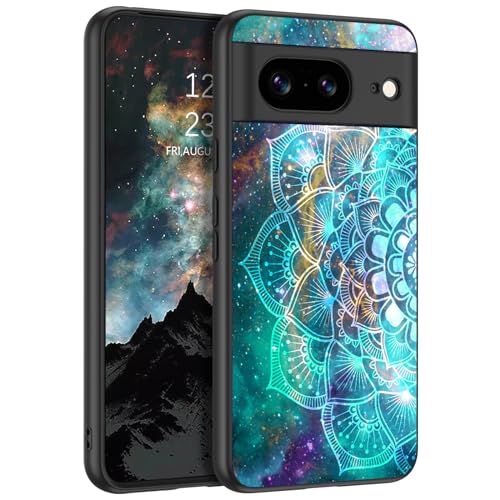 BENTOBEN Google Pixel 8 Hülle, Handyhülle Google Pixel 8 Case Slim dünn Mandala Nebula Muster PC Schale mit TPU Bumper Kratzfest Schutzhülle Hülle für Google Pixel 8 von BENTOBEN