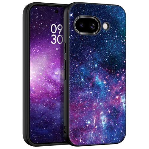 BENTOBEN Handyhülle für Google Pixel 9A Hülle, Google Pixel 9A Case Leuchten im Dunkeln Slim dünn Fluoreszenz Nebula Pattern Muster PC Schale TPU Bumper Kratzfest Schutzhülle - Lila von BENTOBEN