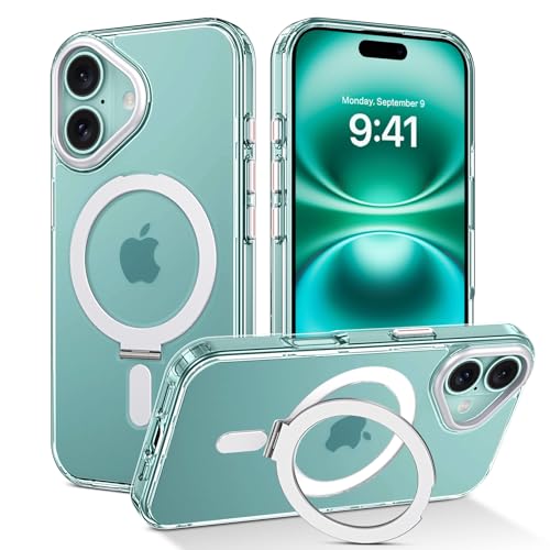 BENTOBEN für iPhone 16 Hülle für Mag-Safe mit Ständer, 【Magnetisch Ständer Ring】 Clear Kabellos Dünn TPU Bumper Cover Case Handyhülle iPhone 16 6.1", Transparent BENTOBEN für iPhone 16 Hülle für Mag-Safe mit Ständer, 【Magnetisch Ständer Ring】 Clear Kabellos Dünn TPU Bumper Cover Case Handyhülle iPhone 16 6.1", Transparent von BENTOBEN